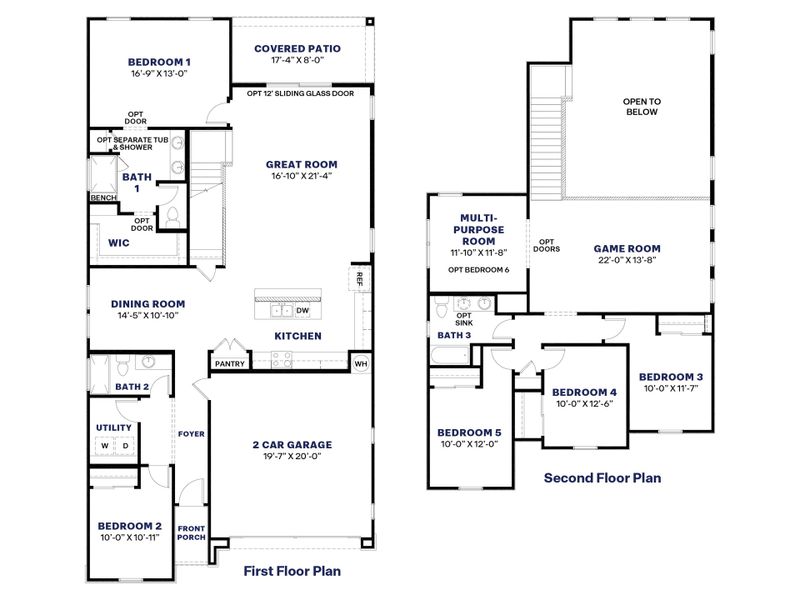 2D floor plan layout of this home in Aloravita, Peoria, AZ (Image 4).