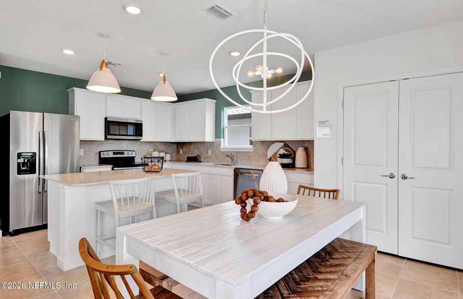 Furnished interior view inside a new home in Wells Landing, Jacksonville (Image 8).