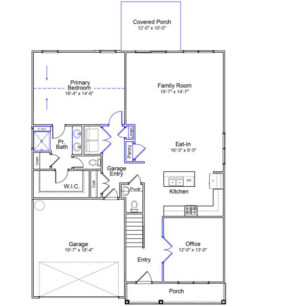 2D floor plan layout of this home in Piper Creek, Newton, NC (Image 5).