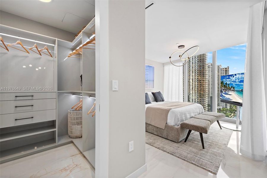 Furnished interior view inside a new home in , Miami (Image 9).