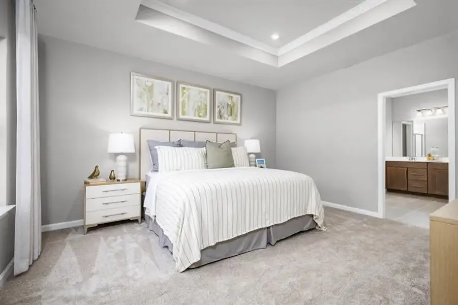 Representative furnished interior of a home built from the Baymont by Ryan Homes in Seminole Palms, Palm Coast (Image 9).
