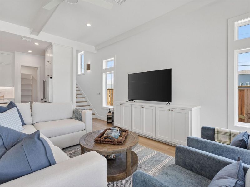 Furnished interior view inside a new home in , Port Aransas (Image 11).
