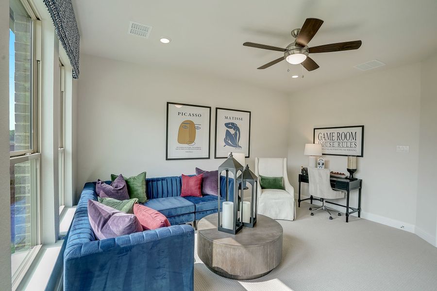 Furnished interior view inside a new home in Cross Creek Meadows, Celina (Image 14).