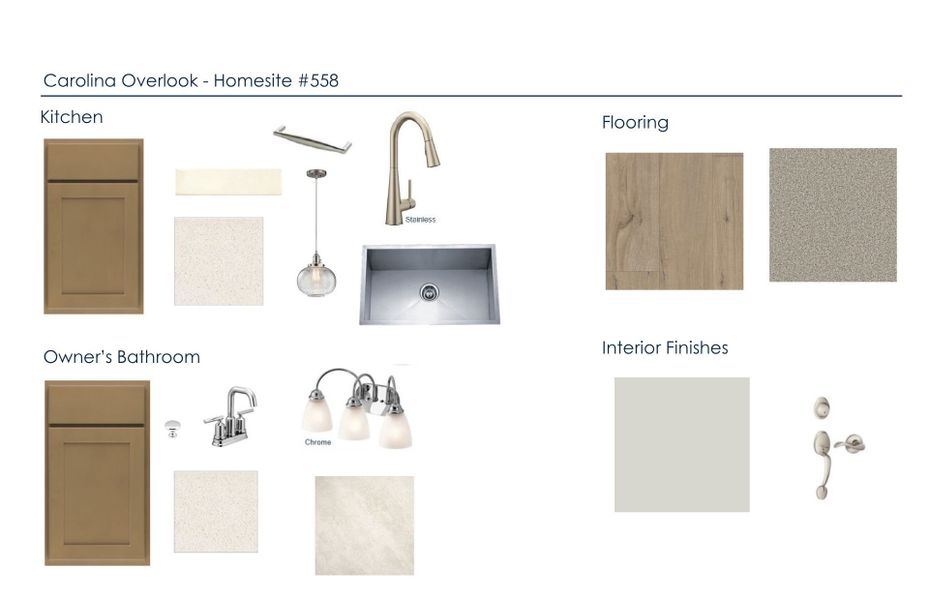Sample of building materials used in homes in Carolina Overlook, Clayton (Image 18).