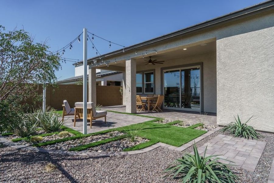 Exterior details and patio area of a home in The Ridge at Sienna Hills, Buckeye (Image 4).