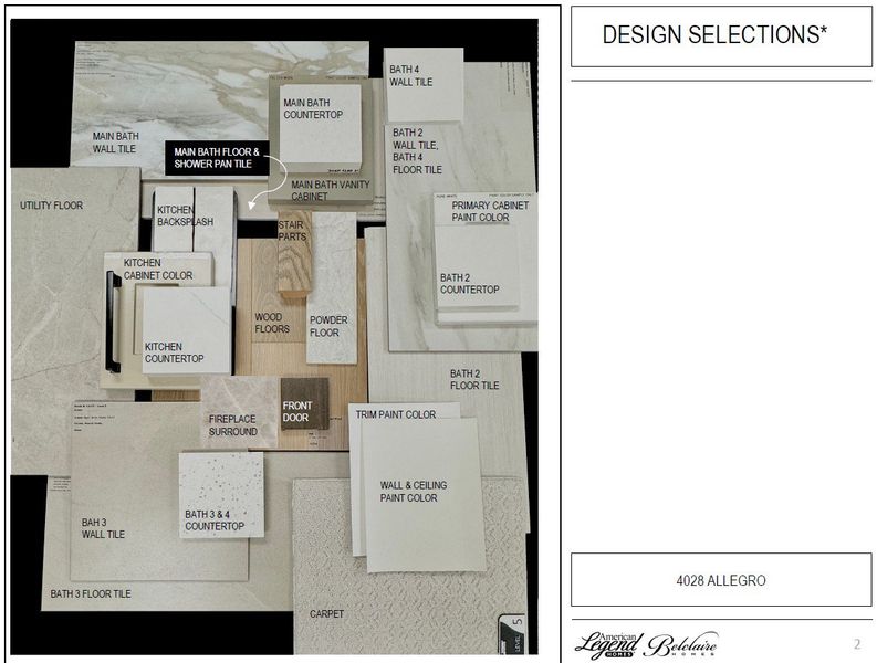 Representative photo of design selections for 4028 Allegro