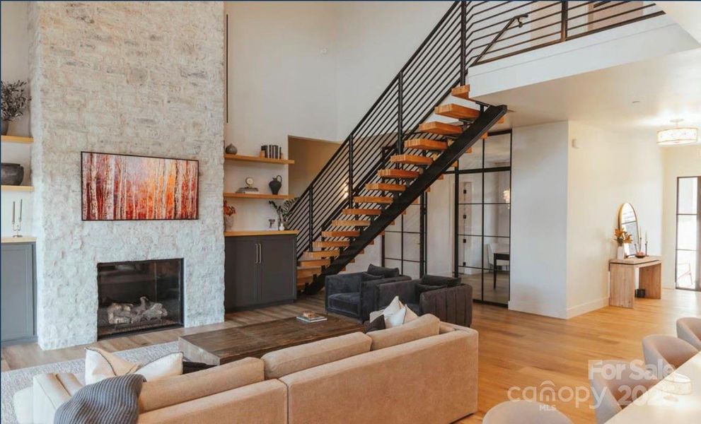 Great Room, office and foyer of Proposed Modern Farmhouse