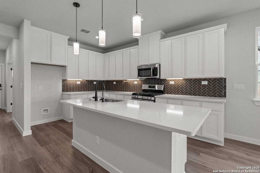 Furnished interior view inside a new home in August Fields, New Braunfels (Image 14).