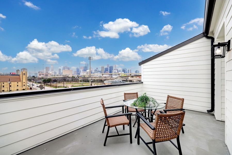 Exterior details and patio area of a home in Point East, Houston (Image 3). Exterior details and patio area of a home in Point East, Houston (Image 3).