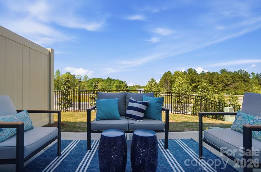Exterior details and patio area of a home in Arbor Chase, Clover (Image 3).