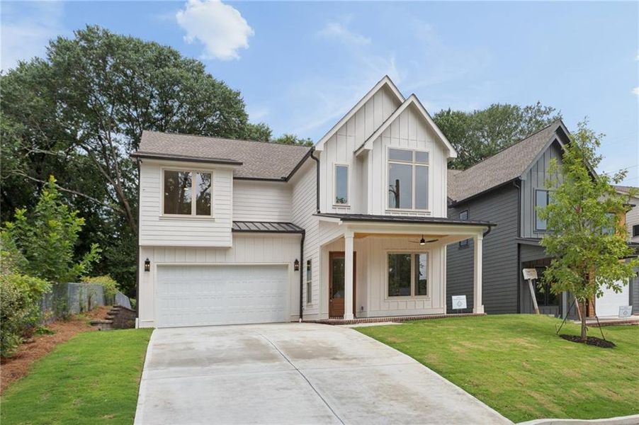 Front exterior of a new home in , Atlanta, GA, highlighting curb appeal (Image 2). Front exterior of a new home in , Atlanta, GA, highlighting curb appeal (Image 2).