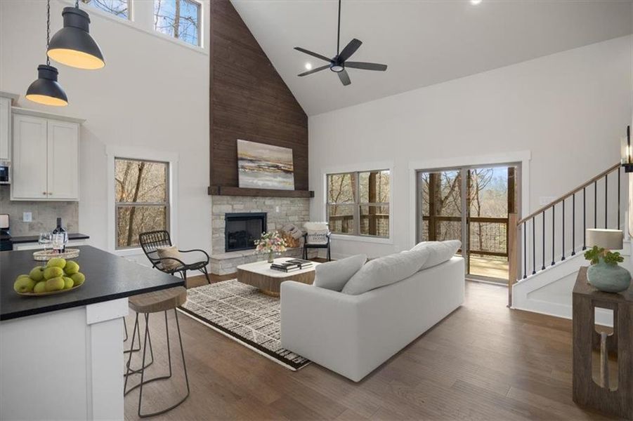 Furnished interior view inside a new home in , Ellijay (Image 10).