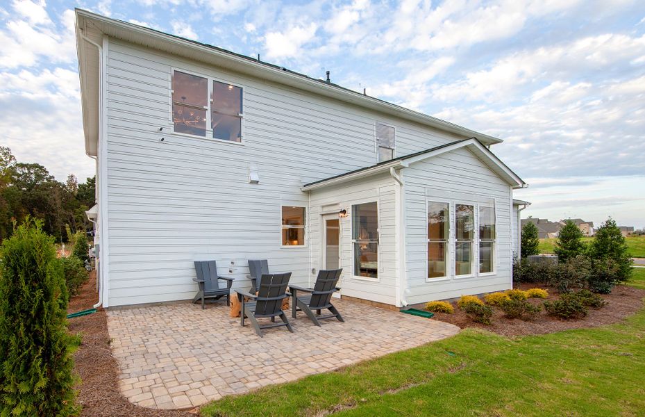 Rear Exterior with Optional Sunroom and patio