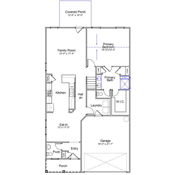 2D floor plan layout of this home in Bluefield, Lexington, SC (Image 2). 2D floor plan layout of this home in Bluefield, Lexington, SC (Image 2).