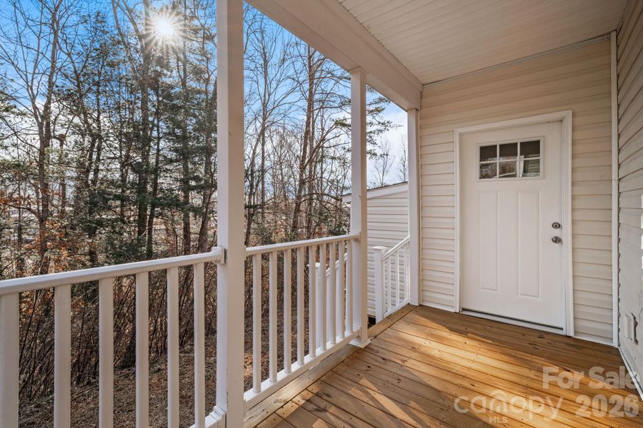Exterior details and patio area of a home in , Asheville (Image 3).
