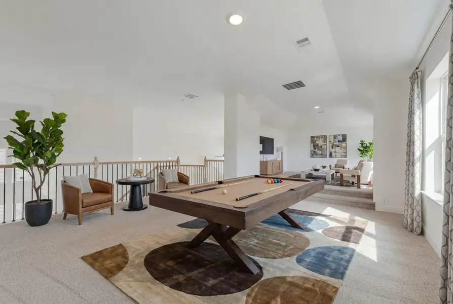 Furnished interior view inside a new home in Dominion of Pleasant Valley, Wylie (Image 26).