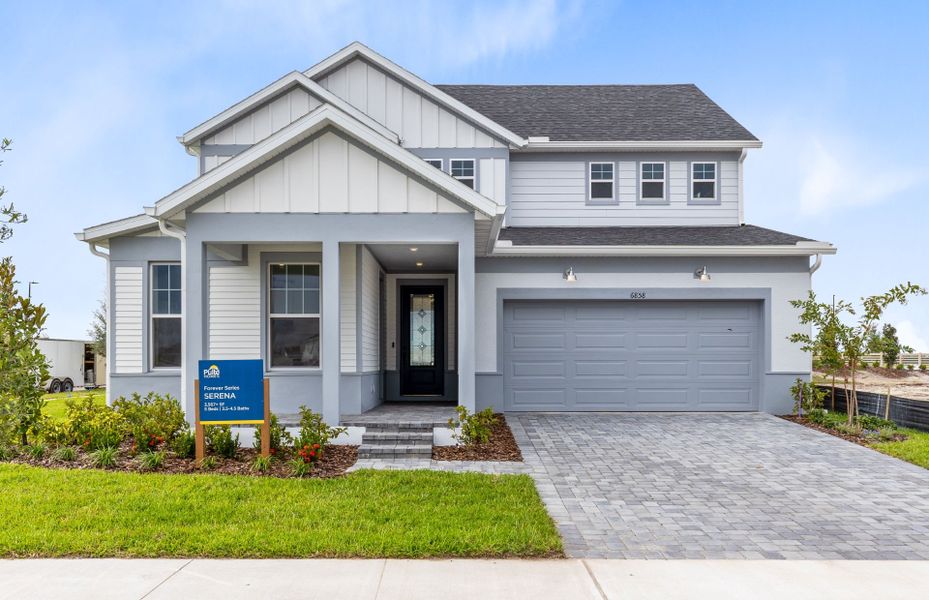 Representative exterior photo of a completed home built from the Serena by Pulte Homes in EverBe, Orlando, FL (Image 23).