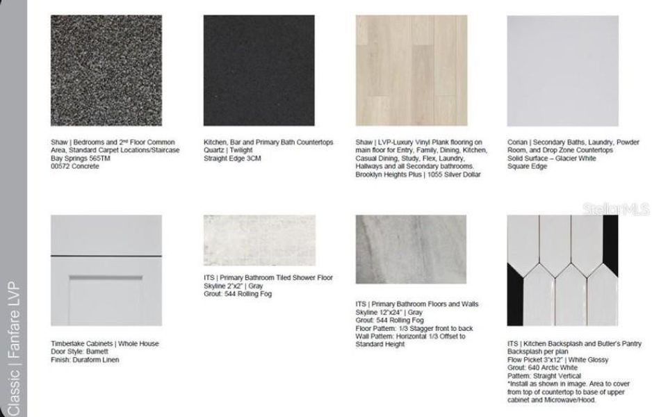 Design Selections ~ Home is under construction, selections are subject to change