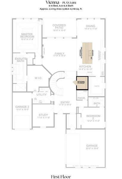 2D floor plan layout for the L684 by Lifestyle Homes in Heritage Series 64s, Frisco, TX (Image 20). 2D floor plan layout for the L684 by Lifestyle Homes in Heritage Series 64s, Frisco, TX (Image 20).