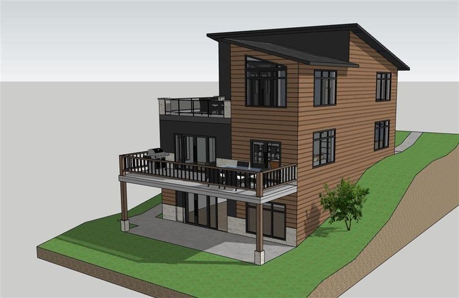 Exterior rendering of this home design in , Ellijay, GA (Image 2).