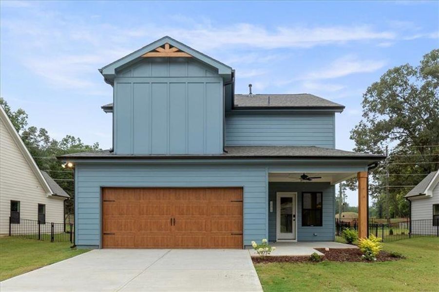 Front exterior of a new home in , Emerson, GA, highlighting curb appeal (Image 23).