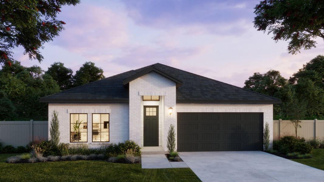 Representative exterior photo of a completed home built from the Brice III by Normandy Homes in Rainwater Crossing, Celina, TX (Image 2). Representative exterior photo of a completed home built from the Brice III by Normandy Homes in Rainwater Crossing, Celina, TX (Image 2).