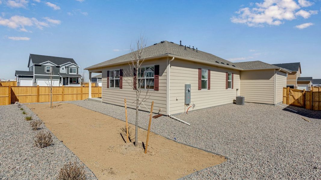 Exterior details and patio area of a home in Lakeside Canyon, Mead (Image 20). Exterior details and patio area of a home in Lakeside Canyon, Mead (Image 20).