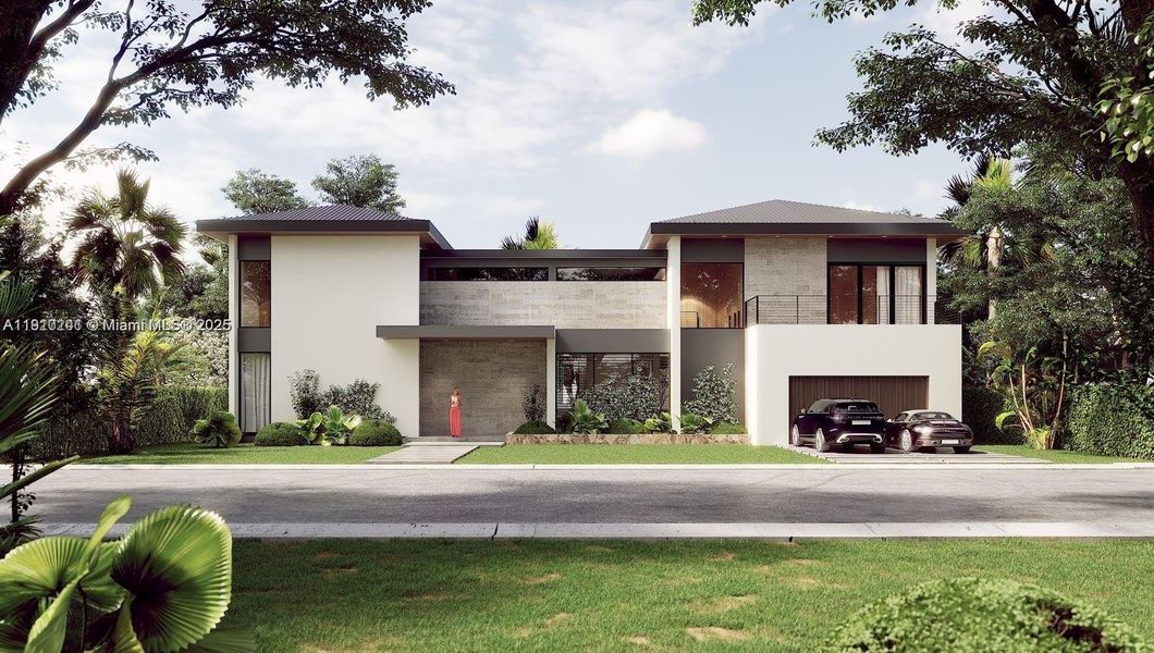 Front exterior of a new home in , Miami, FL, highlighting curb appeal (Image 1). Front exterior of a new home in , Miami, FL, highlighting curb appeal (Image 1).