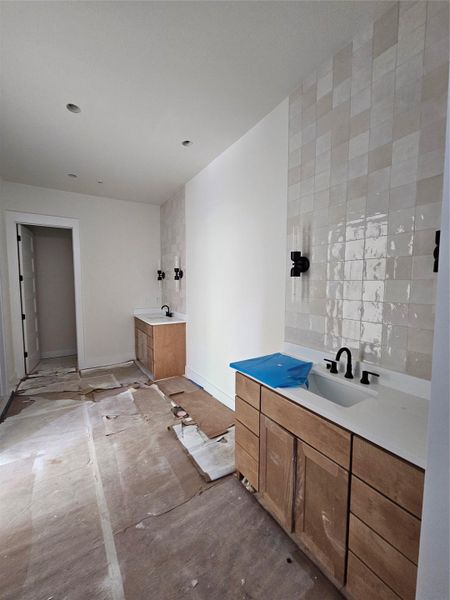 In-progress construction of a new home in The Grove, Austin, TX (Image 4). In-progress construction of a new home in The Grove, Austin, TX (Image 4).