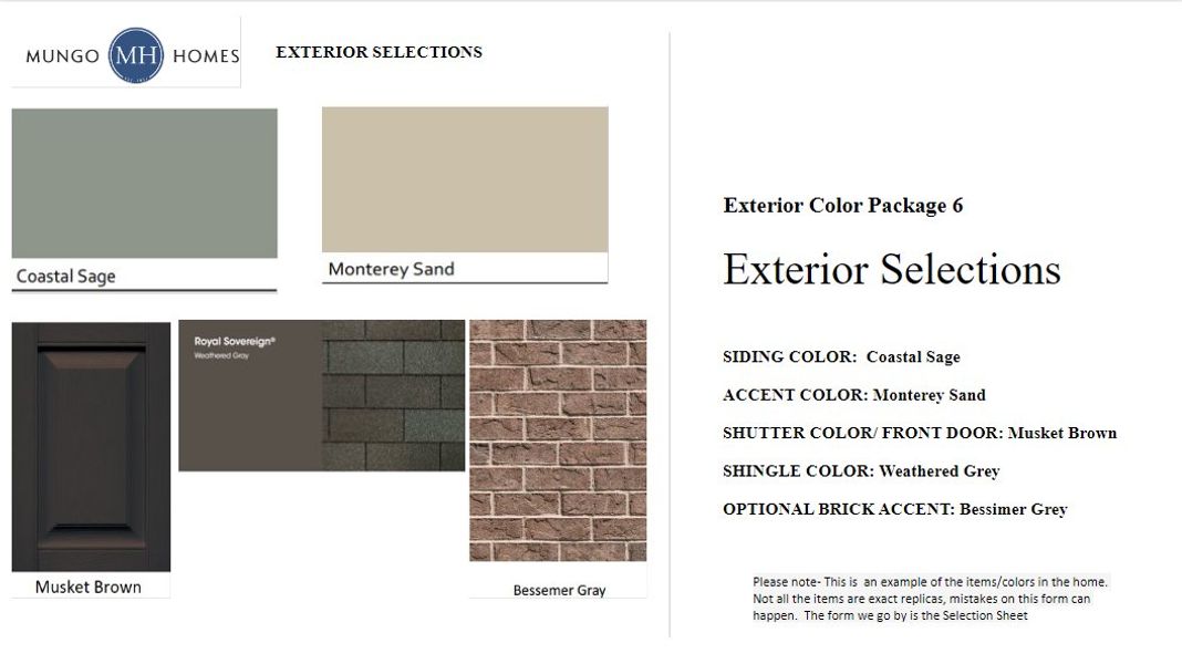 Sample of building materials used in homes in Padgett Commons, Hopkins (Image 8).