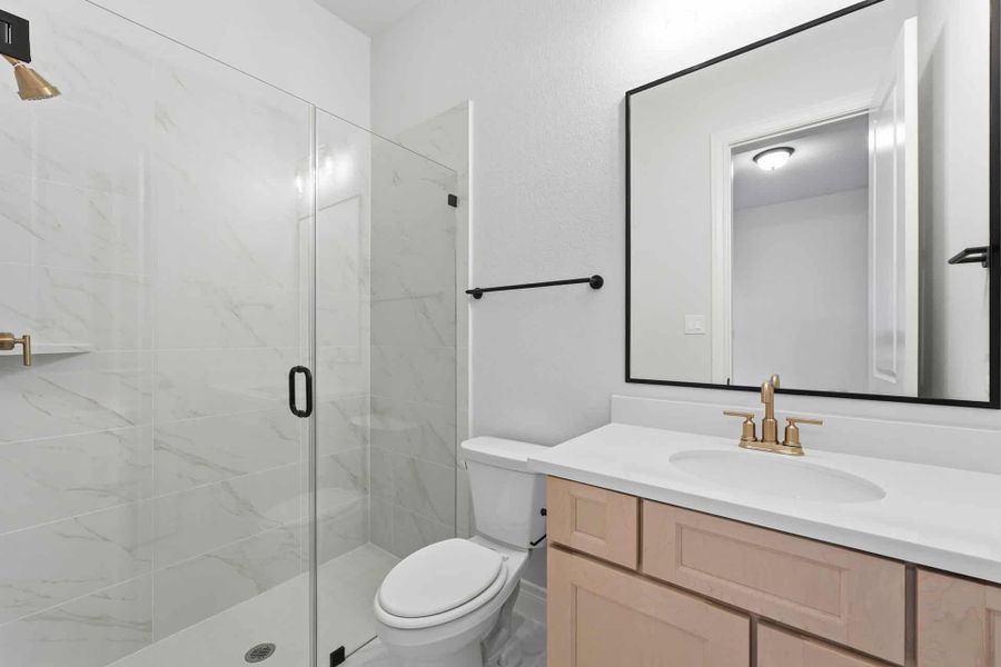 Furnished interior view inside a new home in Bridgeland 50′, Cypress (Image 5).