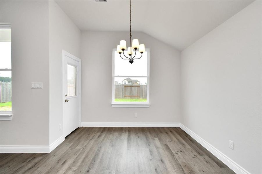 Open concept with Vinyl Plank floors