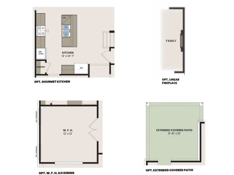 2D floor plan layout of this home in Parks at Foster Crossing, Anna, TX (Image 5).