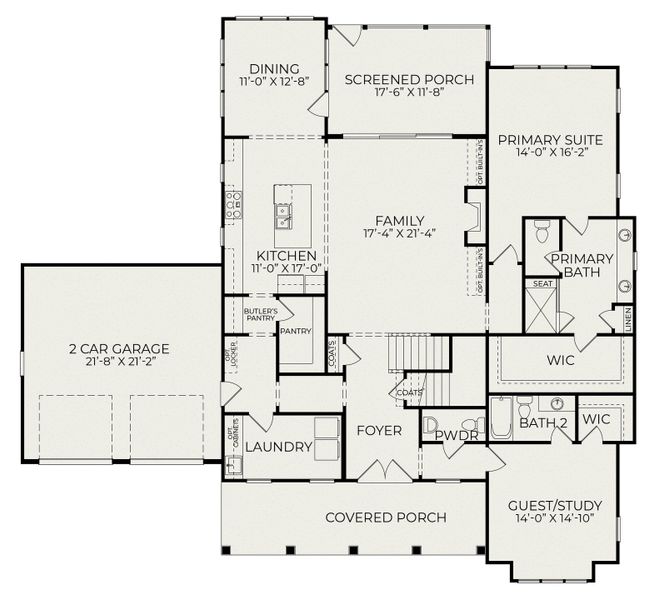 2D floor plan layout for the Drayton by Homes by Dickerson in Nexton, Summerville, SC (Image 5). 2D floor plan layout for the Drayton by Homes by Dickerson in Nexton, Summerville, SC (Image 5).