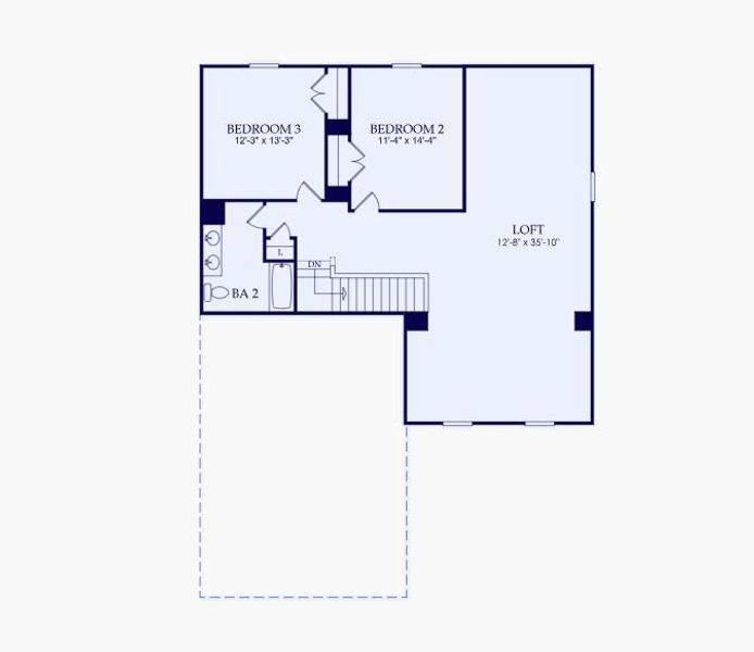2D floor plan layout of this home in Hawthorne Ridge, McDonough, GA (Image 4).