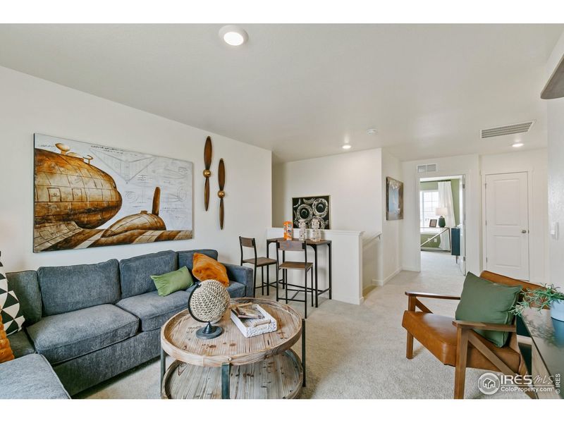 Furnished interior view inside a new home in Settlers Crossing, Commerce City (Image 6). Furnished interior view inside a new home in Settlers Crossing, Commerce City (Image 6).