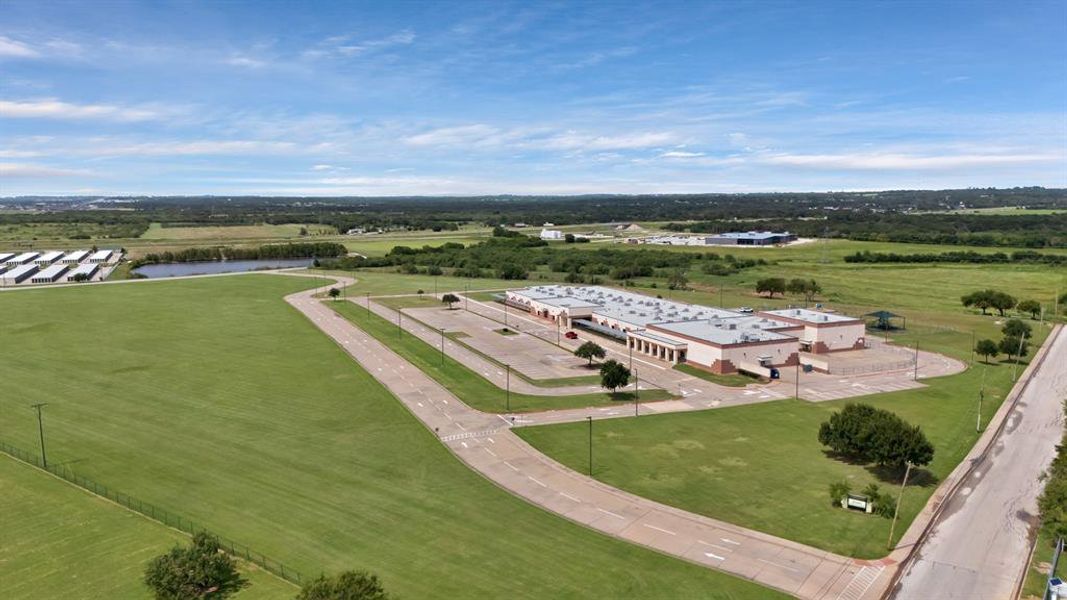 Bird's eye view of a large body of water