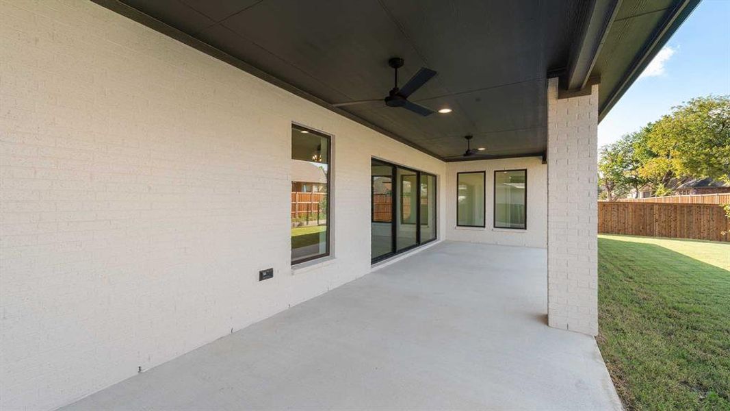 Exterior details and patio area of a home in Adkins Park 70', Hurst (Image 3).