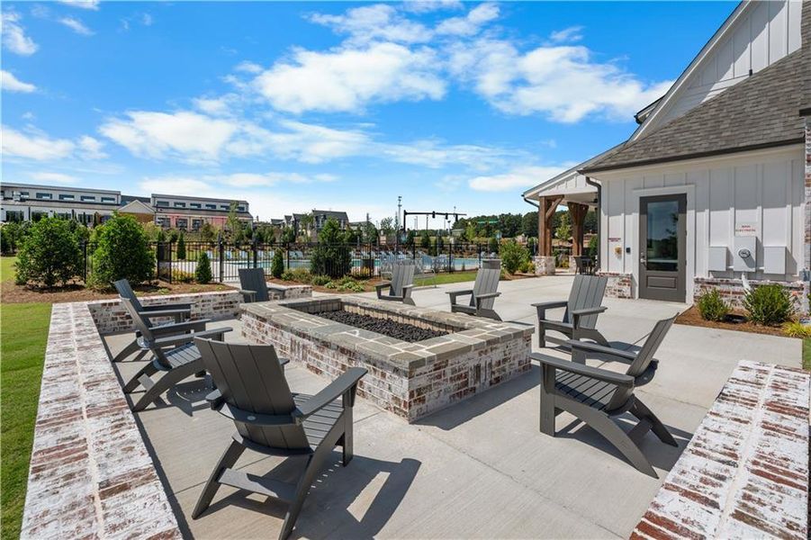 Exterior details and patio area of a home in Waterhaven, Cumming (Image 31).