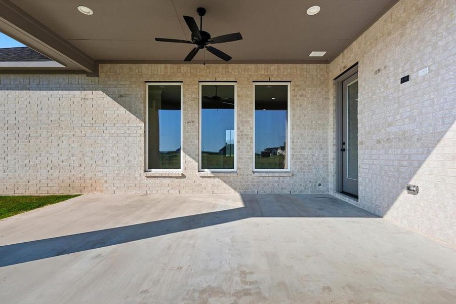 Exterior details and patio area of a home in , Venus (Image 1). Exterior details and patio area of a home in , Venus (Image 1).