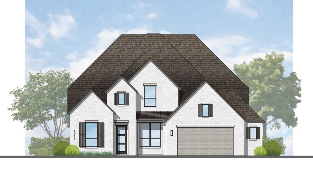 Representative rendering of the exterior for the Stanley Plan by Highland Homes (Image 33). Representative rendering of the exterior for the Stanley Plan by Highland Homes (Image 33).