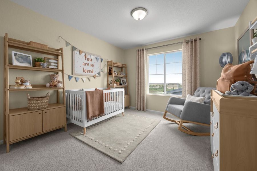 Representative furnished interior of a home built from the 1762 Modeled by KB Home in Windler Wildflower, Aurora (Image 11).