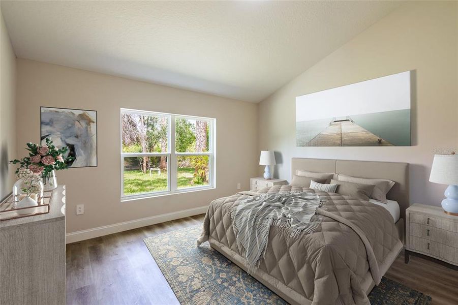 **virtually staged bedroom