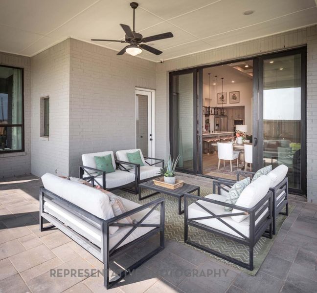 Exterior details and patio area of a home in Cross Creek West, Fulshear (Image 2).
