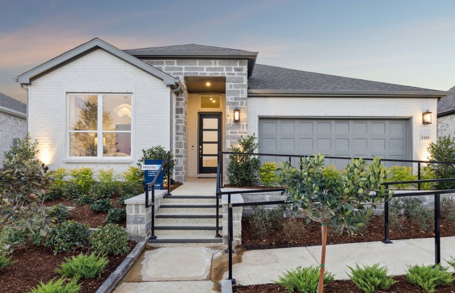 The Prestige, a one-story home with 2-car garage