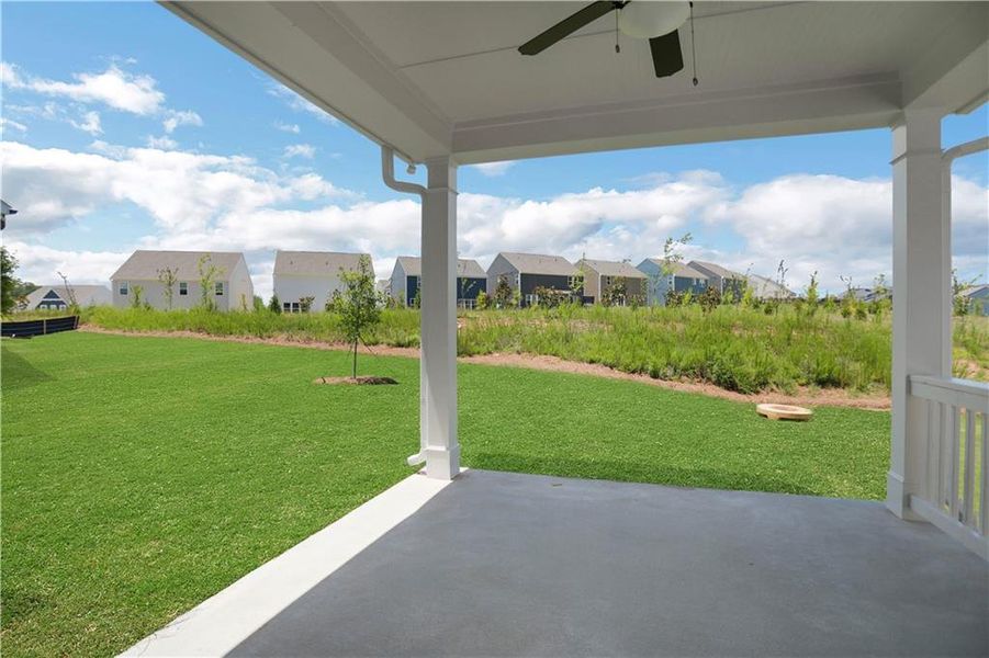 Exterior details and patio area of a home in Twin Lakes, Hoschton (Image 3).