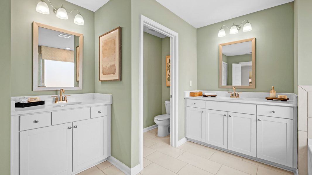 Representative furnished interior of a home built from the Hampshire by D.R. Horton in Westland, Bogart (Image 27).