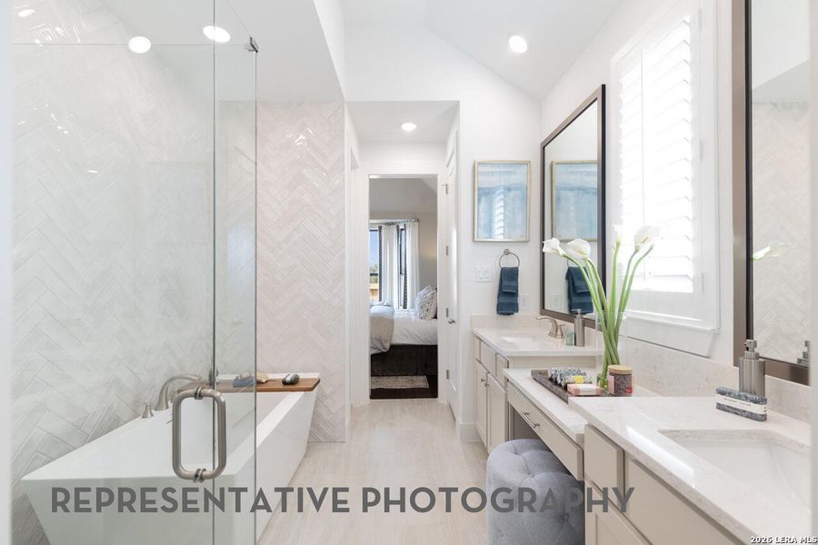 Furnished interior view inside a new home in Prominence, San Antonio (Image 9).