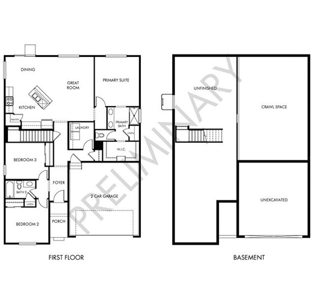 2D floor plan layout of this home in Meridian Ranch, Peyton, CO (Image 3).