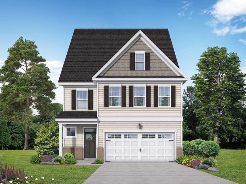 Representative exterior photo of a completed home built from the The Gavin A by Davidson Homes LLC in Montrose, Aberdeen, NC (Image 2).
